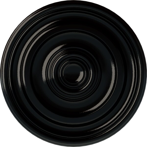 Ekena Millwork Kepler Traditional Ceiling Medallion (For Canopies up to 2 5/8"), 11 7/8"OD x 1 1/4"P, Black Pearl CM12KPBPS - main